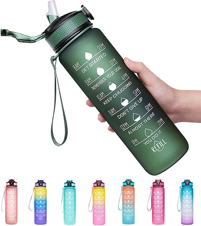 Giotto 32oz Leakproof BPA Free Drinking Water Bottle