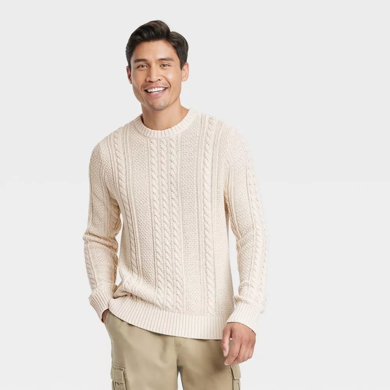 Goodfellow & Co Men's Crew Neck Cable Knit Pullover