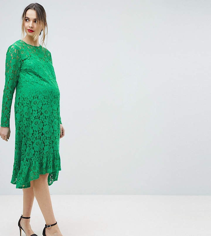 Asos Design Maternity Lace Midi Swing Dress