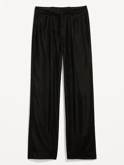 Old Navy Extra High-Waisted Pleated Taylor Trouser Velvet Pants