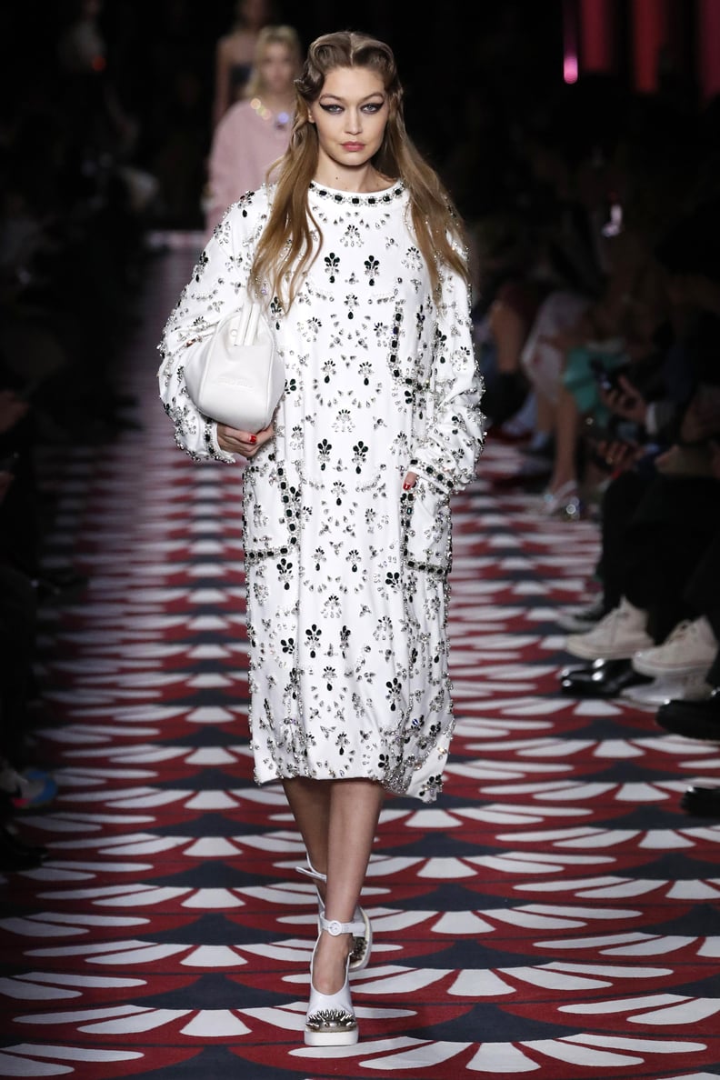 Gigi Hadid Walking in the Miu Miu Show