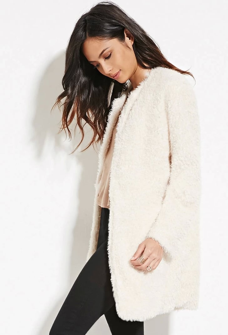 Forever 21 Faux Fur Longline Jacket ($40) | Best Fashion Gifts 2015 ...
