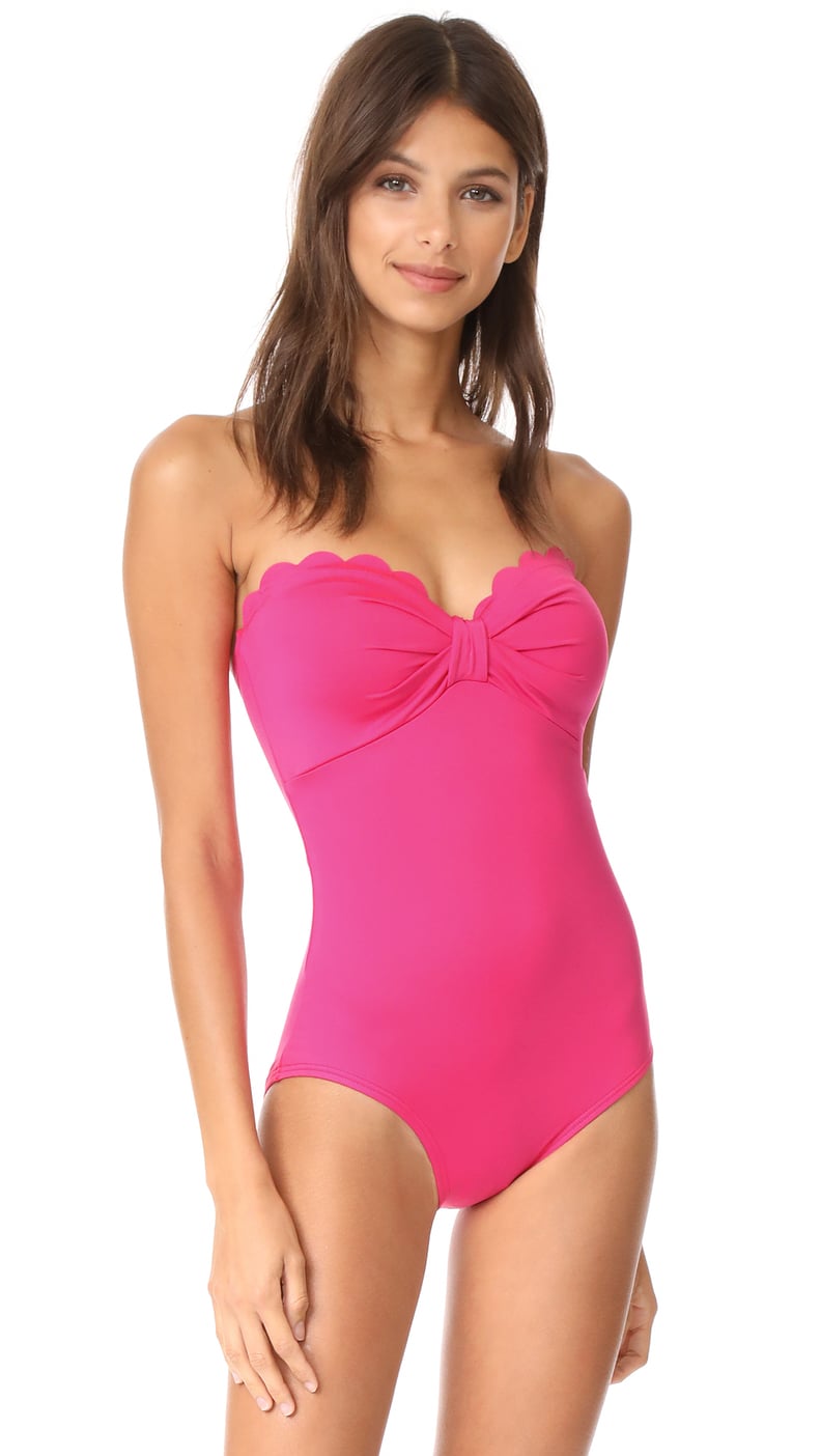 Kate Spade New York Scalloped Bandeau One Piece