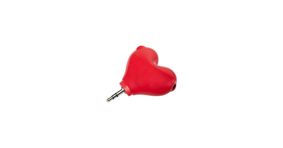 Heart Headphone Splitter For Couples in Love POPSUGAR Tech