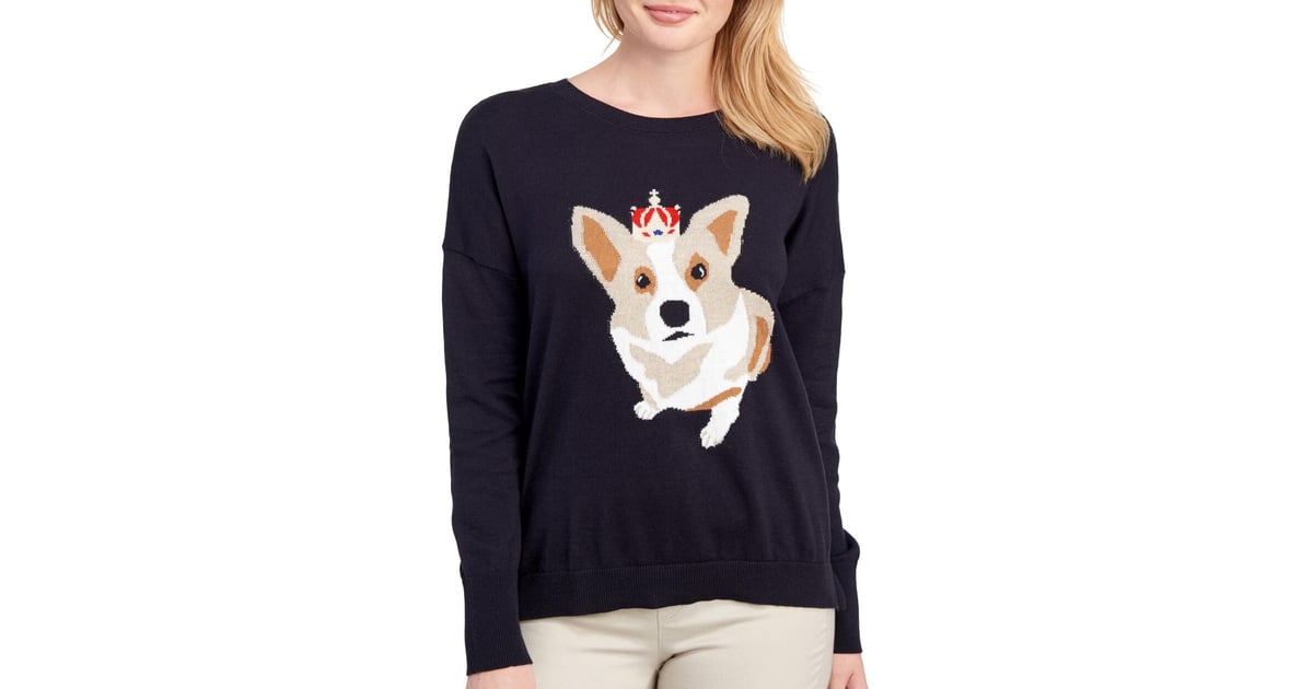 Crowned Corgi Sweater | Gifts For The Crown Fans | POPSUGAR ...