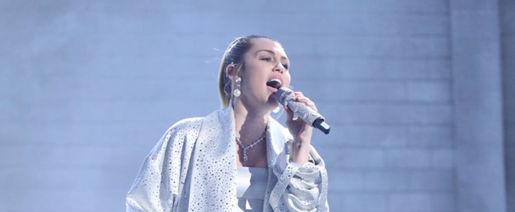 Miley Cyrus Silver Thigh High Boots on The Voice