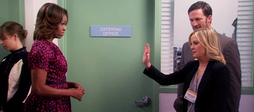 High five? Something fancier? You'll never know.