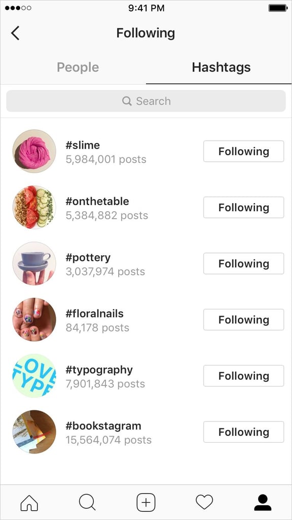 As an added bonus, you can also see what hashtags other users are following.