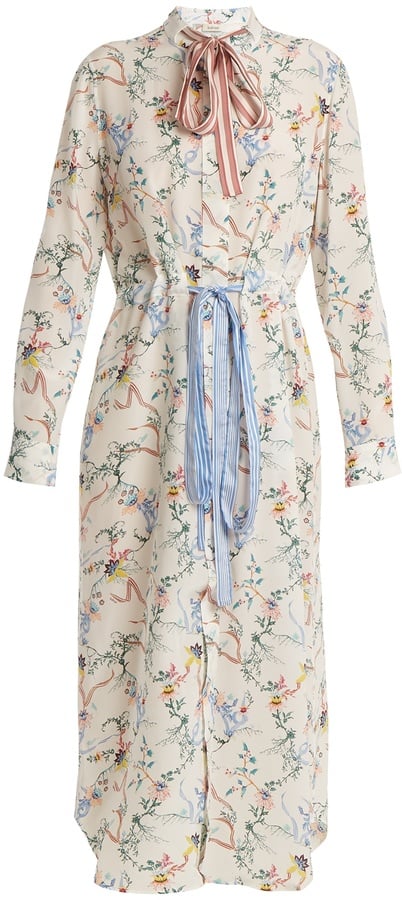 Kalmar Floral-Print Multi-Tie Silk Crepe De Chine Dress