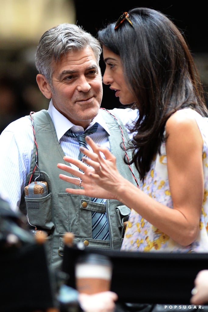 Amal Alamuddin Visits George Clooney on Money Monster Set