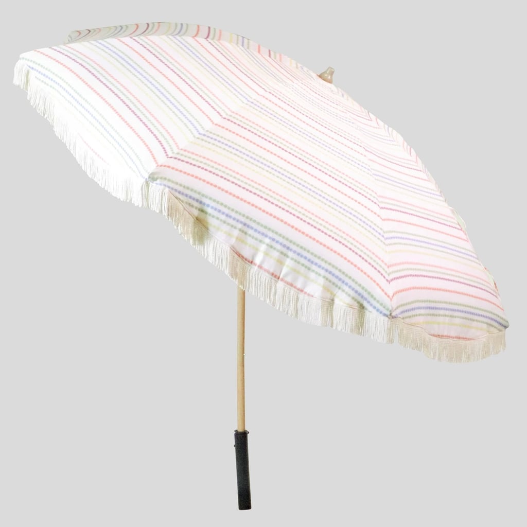 Brunch Stripe Scalloped Patio Umbrella