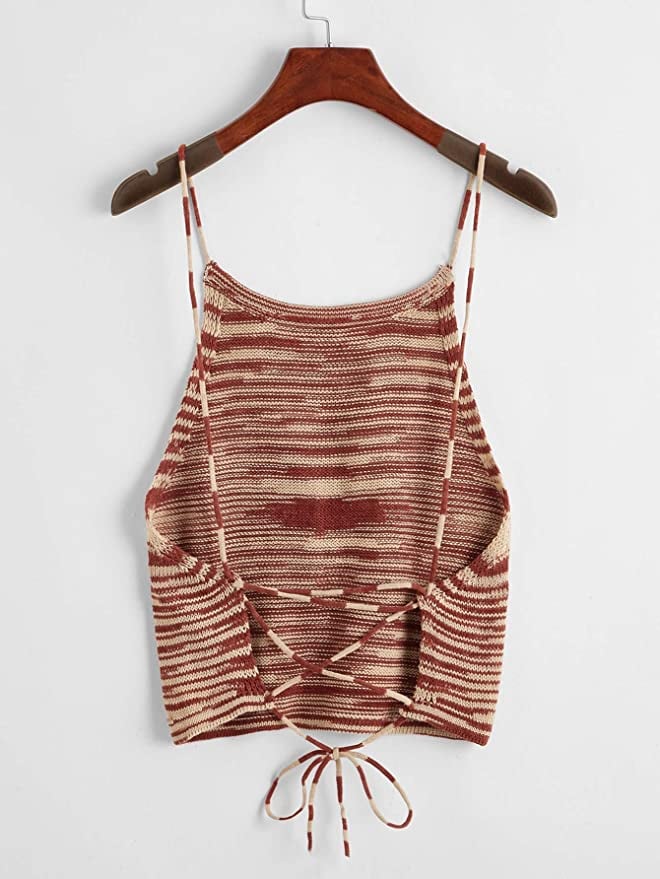 A Going Out Top: SweatyRocks Women's Sleeveless Space Dye Knit Camisole