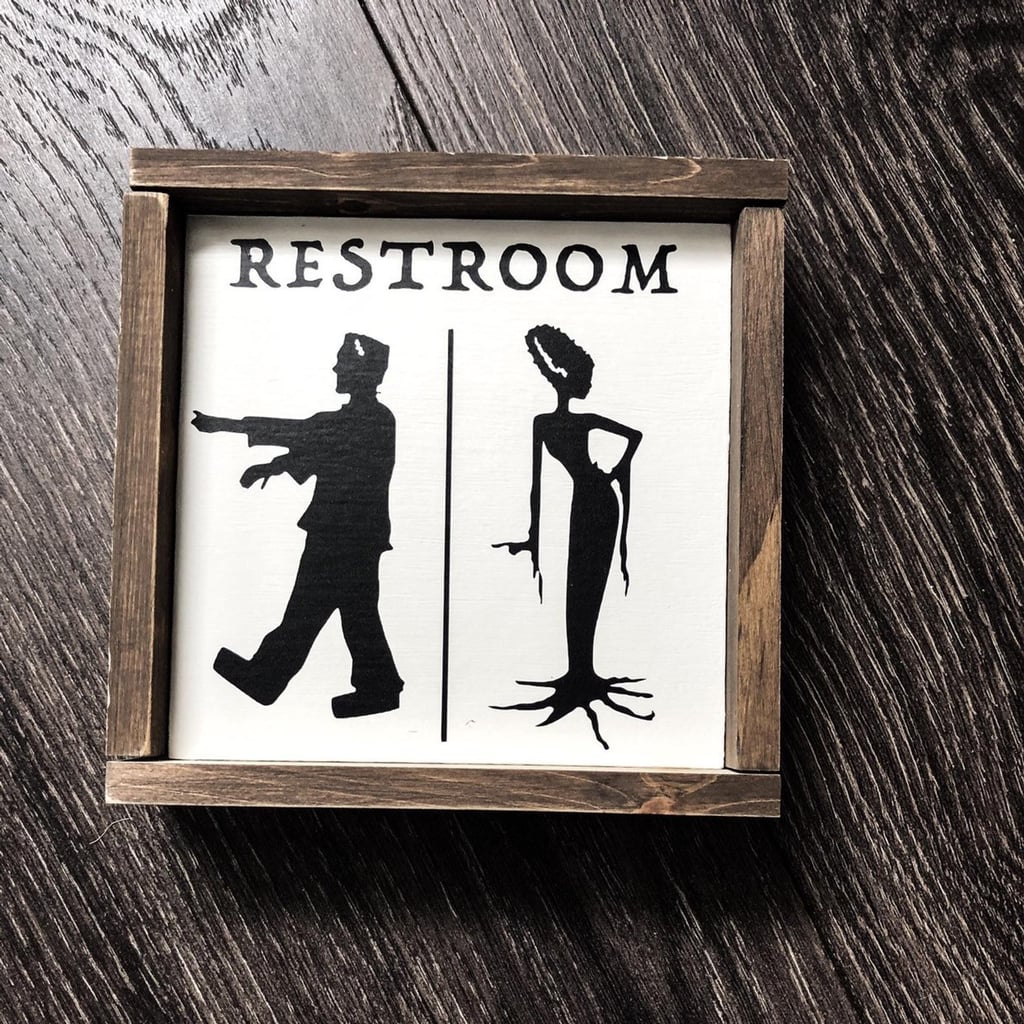Halloween Horror Restroom Sign