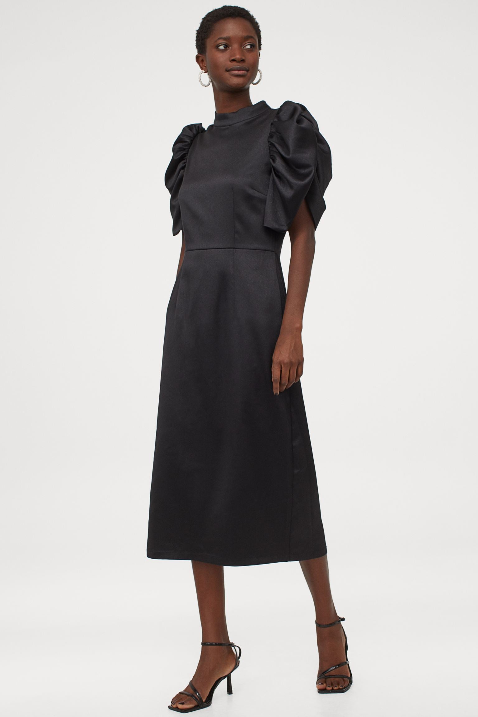 Puff-sleeved Satin Dress | H\u0026M Has Over