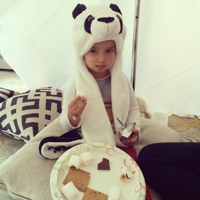 Sweet Arabella Kushner was warm and toasty for her indoor s'mores session.
Source: Instagram user ivankatrump