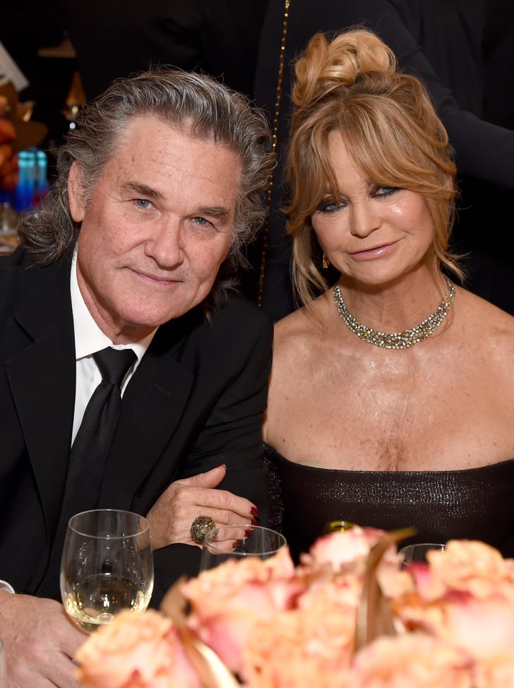 goldie hawn  kurt russell    golden globes popsugar