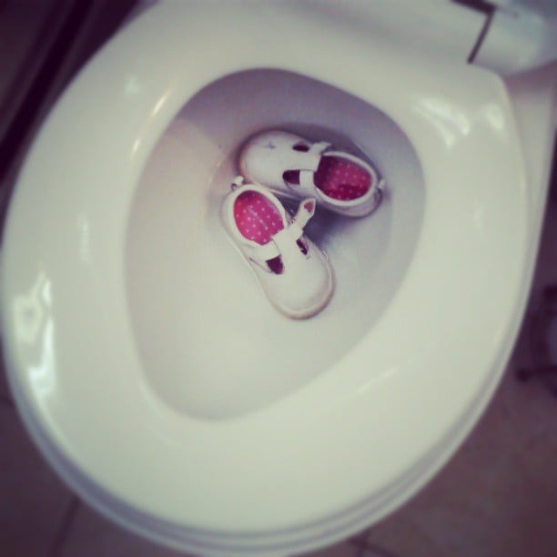 Don't leave without looking in the toilet.