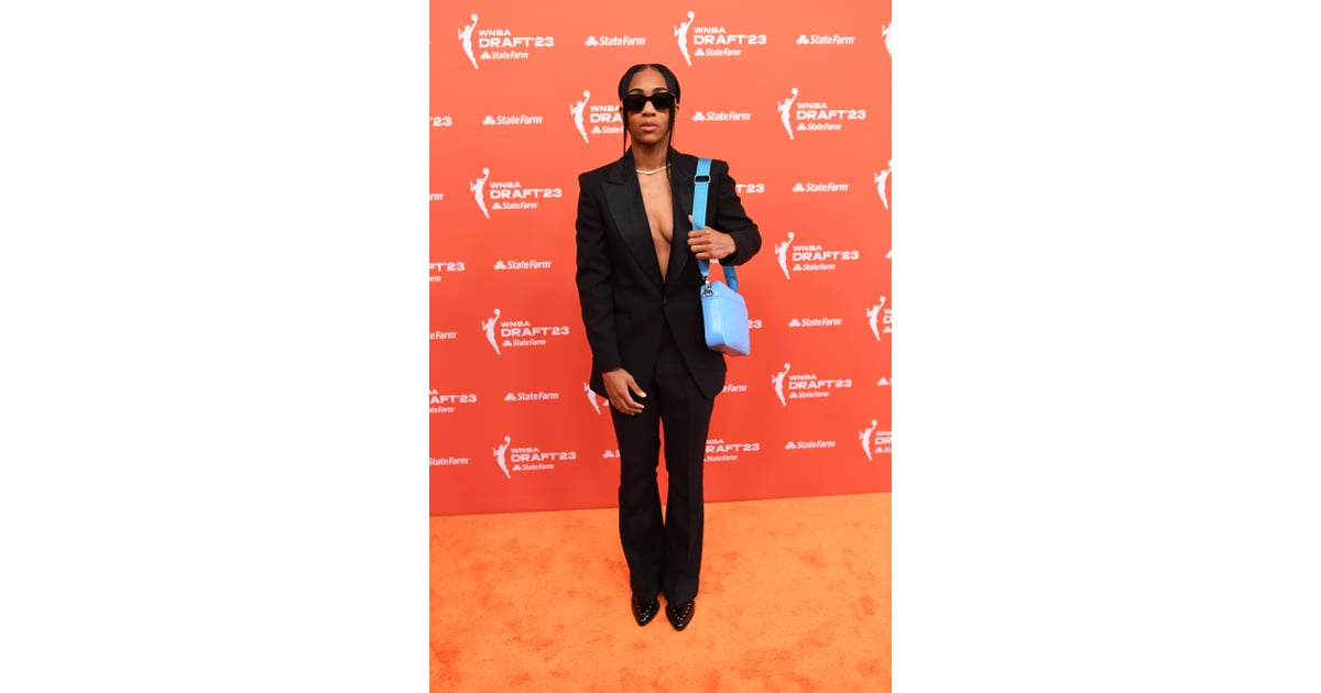 Alexis Morris at the 2023 WNBA Draft WNBA Draft Outfits What Players