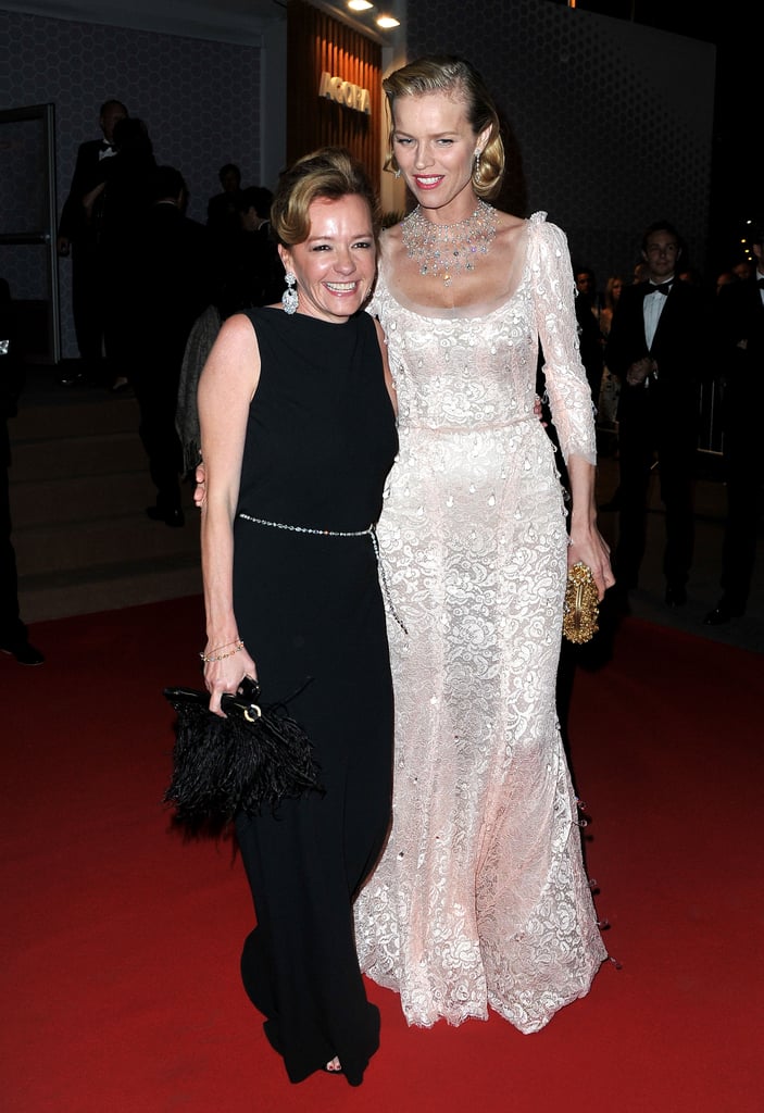 Eva Herzigova pose with Caroline Gruosi-Scheufele at the opening night dinner of the Cannes Film Festival. Eva Herzigova pose with Caroline Gruosi-Scheufele at the opening night dinner of the Cannes Film Festival.