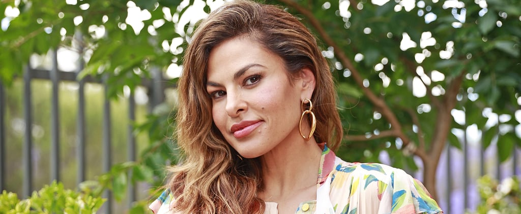 Eva Mendes Wears a Yellow Dress and Blazer For E! Interview
