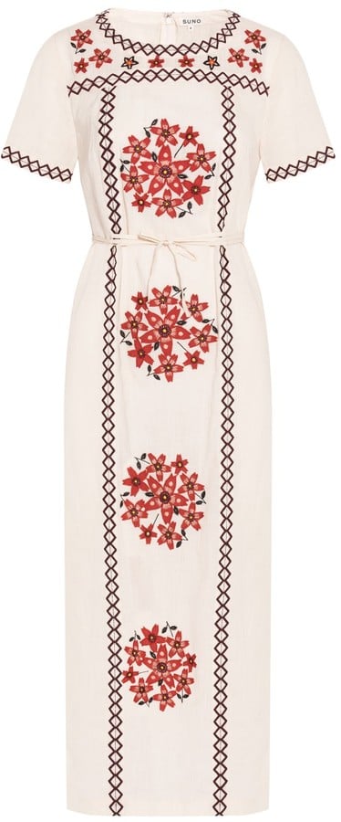Suno Floral Appliqué Dress ($598)