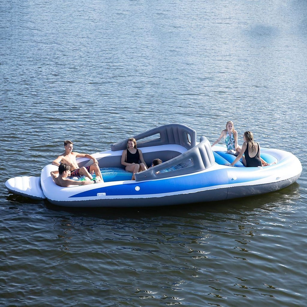 amazon is selling a small boat-sized pool float for six people