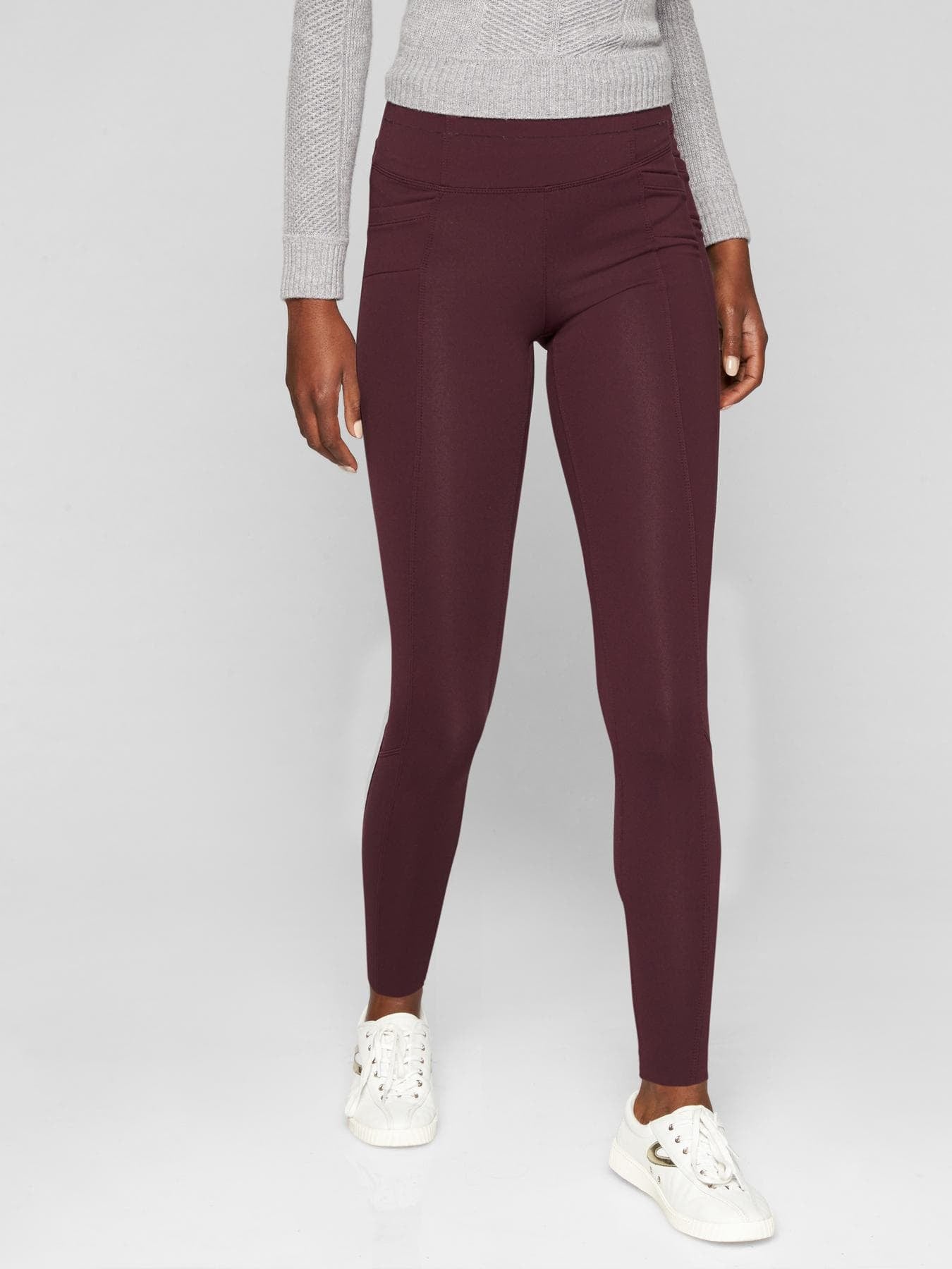 maroon high waisted leggings