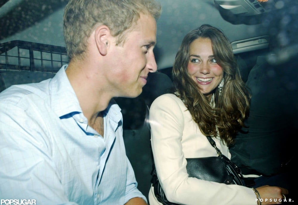 Kate smiled at her prince after a night out at London's Boujis club in September 2006.