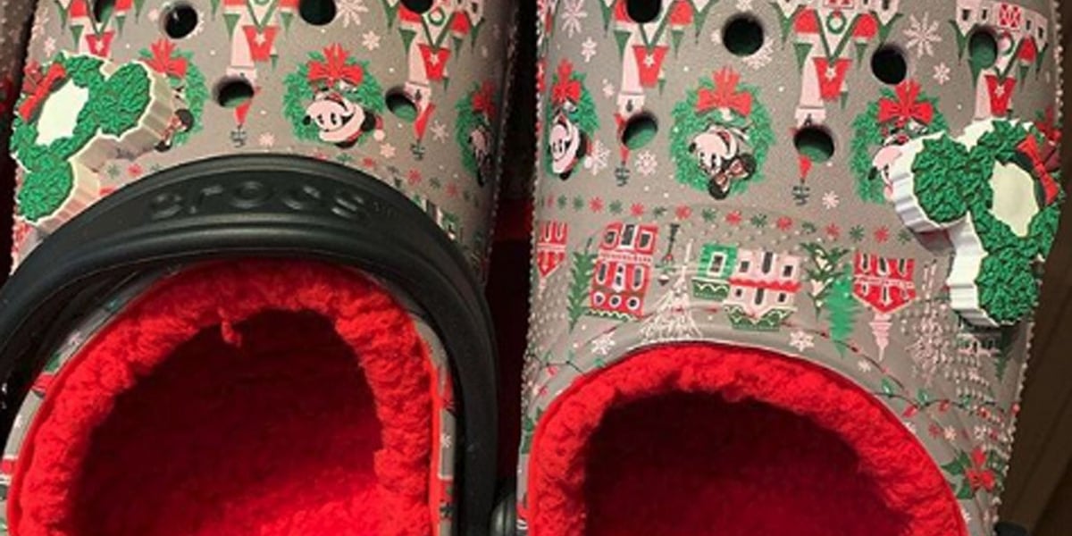 Disney Is Selling Christmas Crocs Lined With Red Fleece POPSUGAR