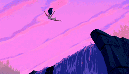When Pocahontas Casually Survives Jumping Off of a Massive Waterfall