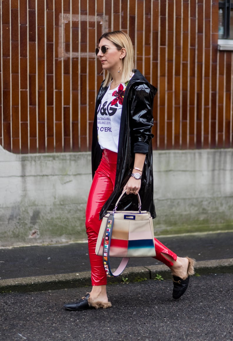 HOW TO WEAR PVC LEGGINGS, OOTD, HOW TO WEAR PATENT // STYLE RED HIGH  WAISTED PANTS