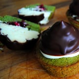 Matcha Cupcakes Filled With Raspberry Jam