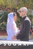 Kourtney Kardashian Wears a White Minidress and Veil to Marry Travis Barker