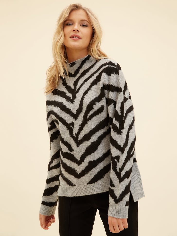 Fifteen Twenty Zebra Hi Lo Pullover Sweater 9 Iconic David Rose
