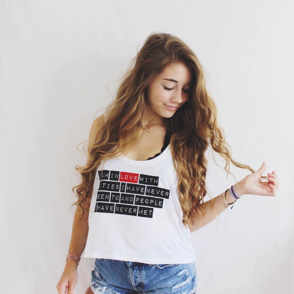 Paper Towns "In Love With Cities" Quote Tank ($16)