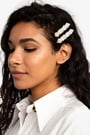 Topshop Pack Of 2 Chunky Pearl Hair Slide Clips