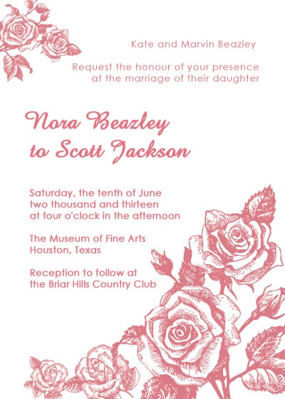 Free Printable Wedding Invitations Popsugar Smart Living