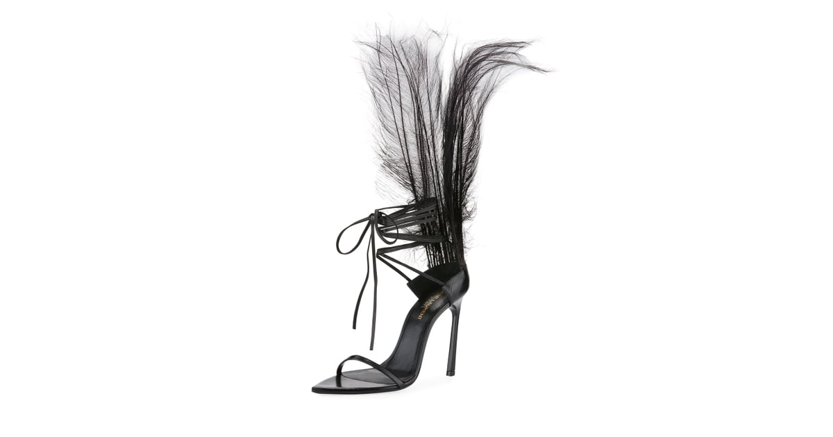 Ysl feather shoes top