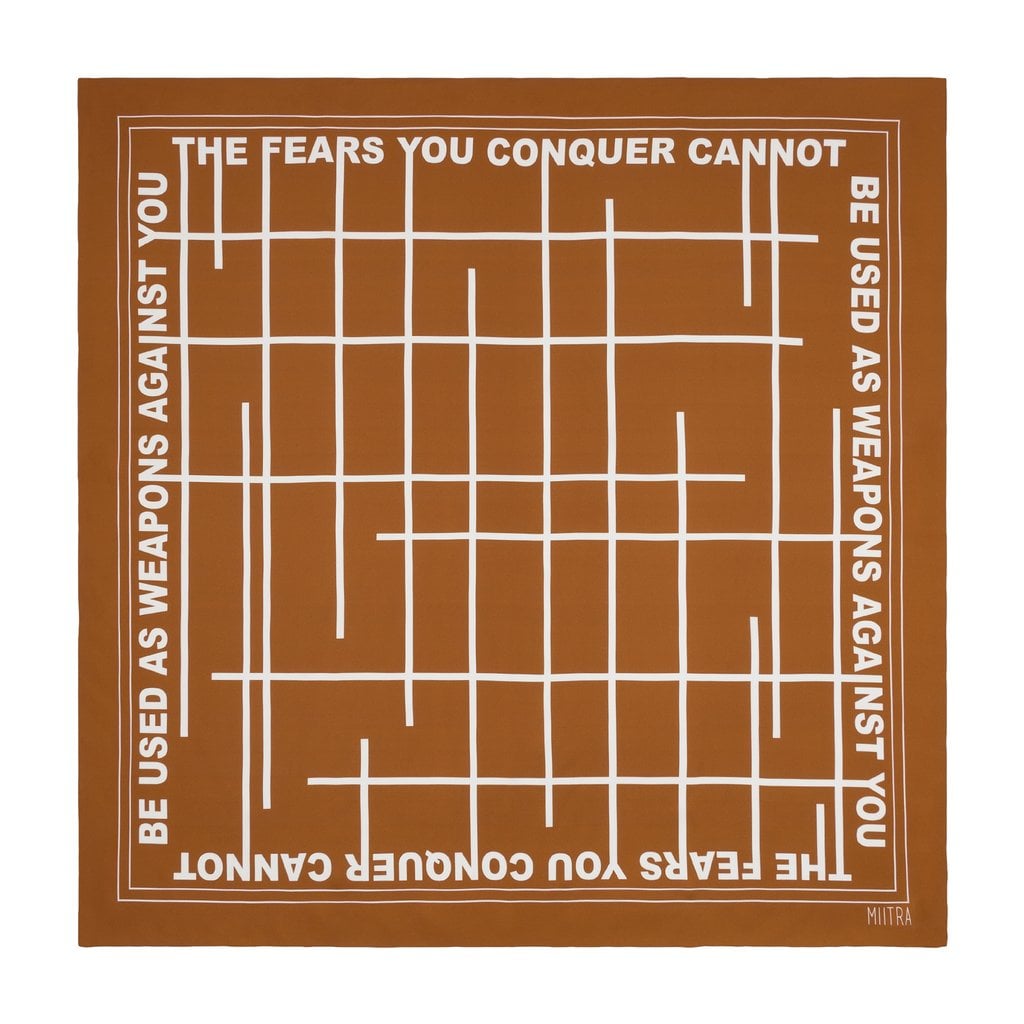 Miitra Conquer Fear Silk Scarf
