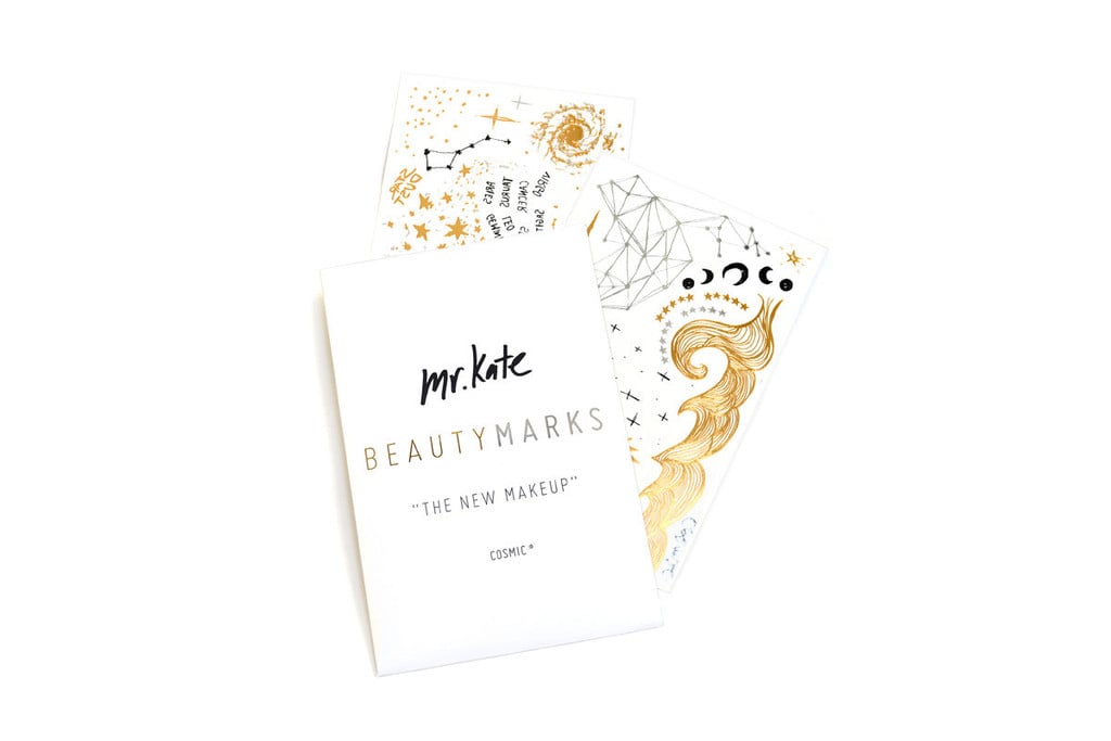I've worn a lot of temporary tattoos in my time, but none have better staying power than Mr. Kate's Beauty Marks. With festival season fast approaching and metallic tattoos more popular than ever, the company's cosmic temp tats ($12 for two sheets) are perfect for space-obsessed babes.
— BP