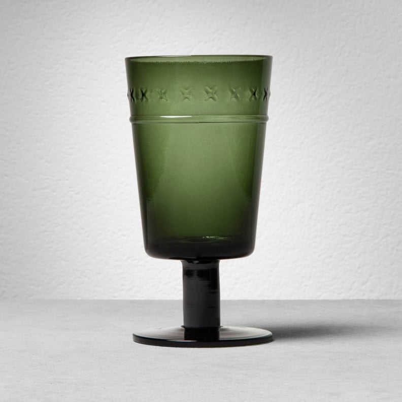 Hearth & Hand With Magnolia X-Patterned Glass Goblet