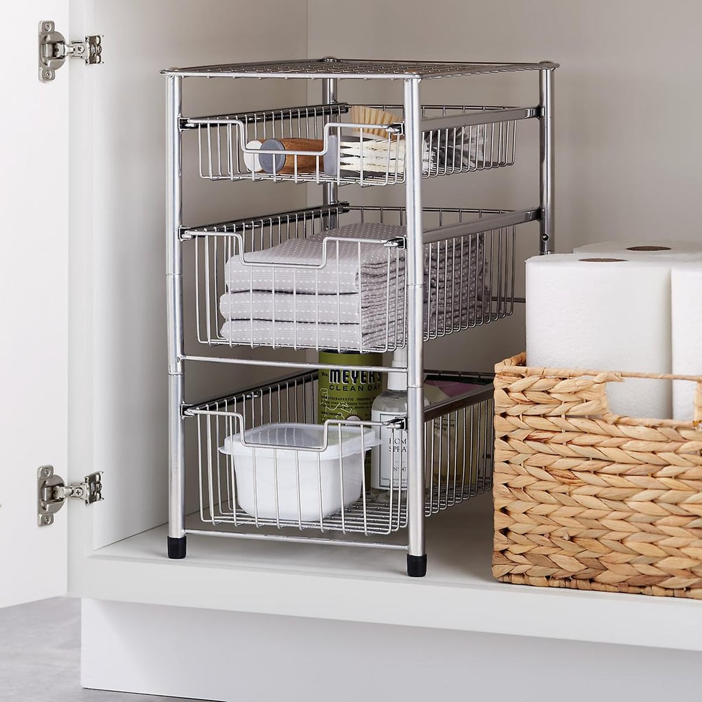 For More Cabinet Space: Wire Pull-Out Cabinet Organisers