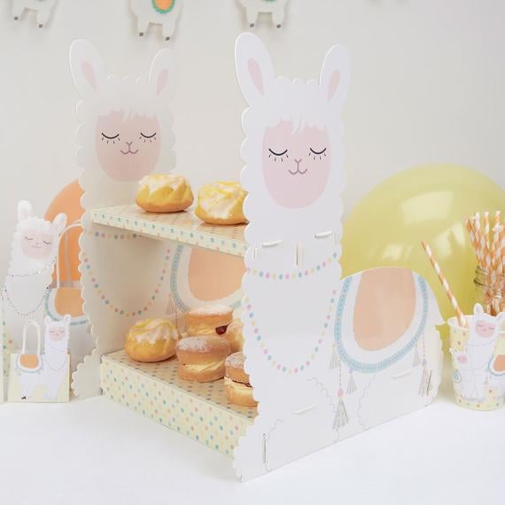 llama cake stand