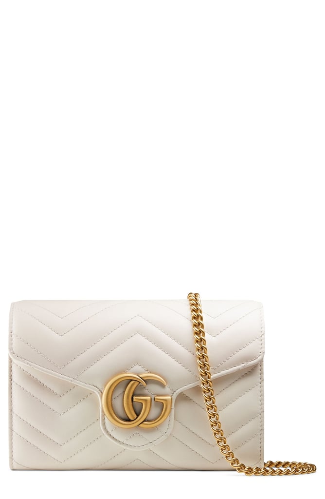 Gucci GG Marmont Matelassé Leather Wallet on a Chain | Best Crossbody ...