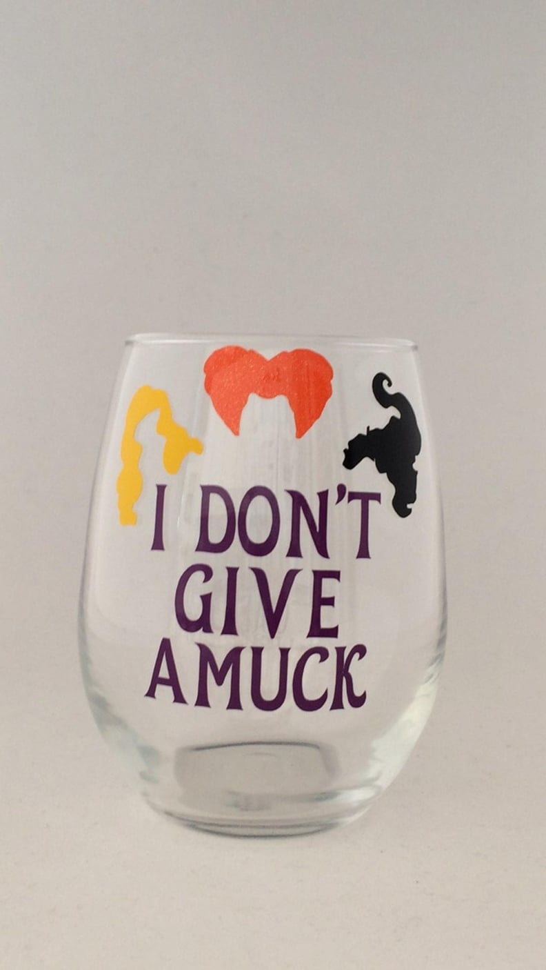 Hocus Pocus-Inspired Wine Glass With Witch Sisters