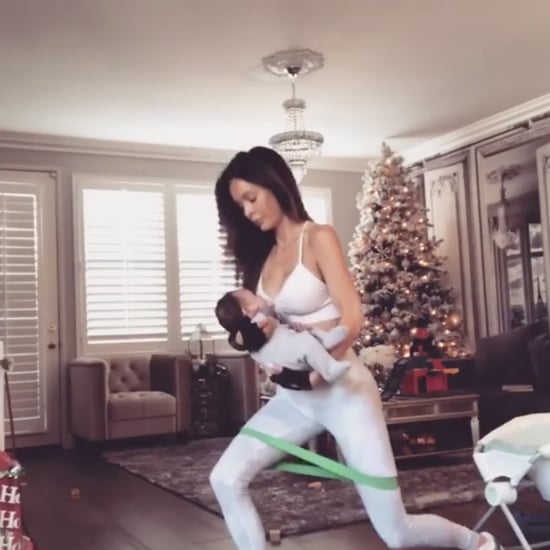 Sarah Stage Working Out With Newborn Baby