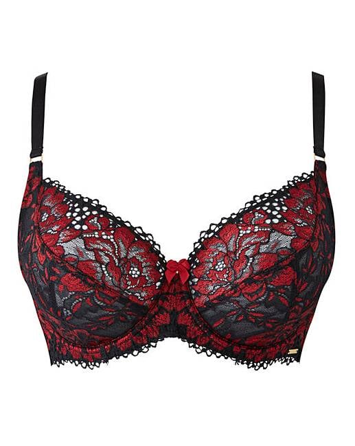 Joanna Hope Black and Red Two Tone Bra