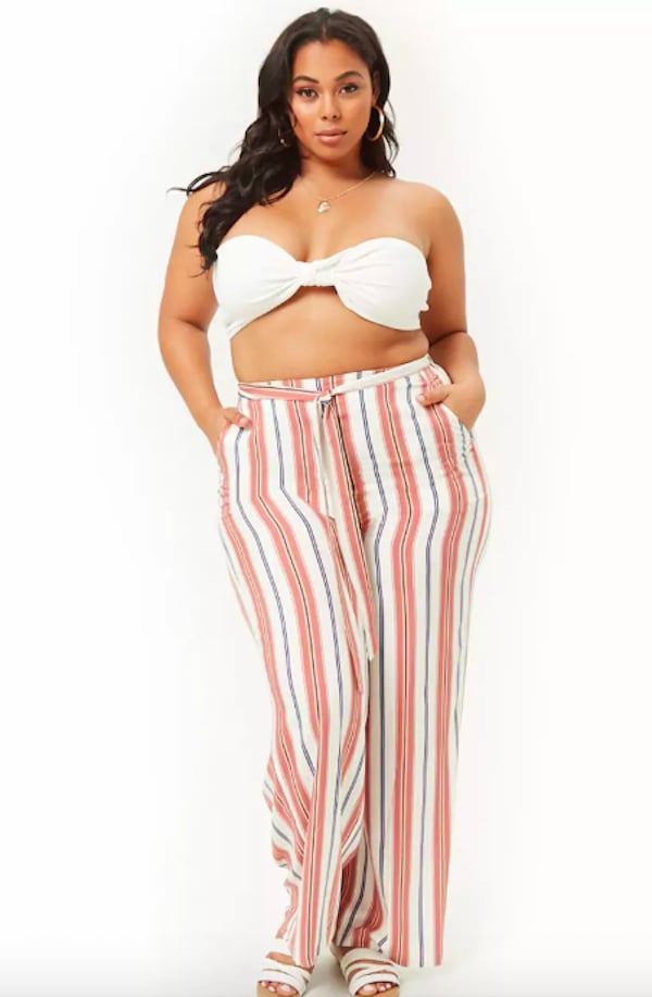 blue and white striped pants forever 21