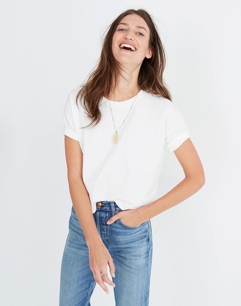 zara plain white t shirt women's