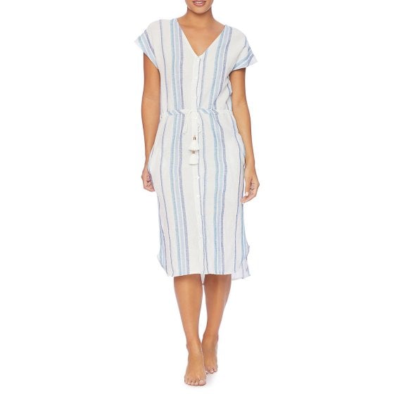 Splendid Tasseled Stripe Coverup Dress